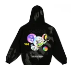 Black Takashi Murakami +44 Mind Warp Hoodie Back View