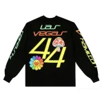 Black Takashi Murakami +44 Psychedelic Race L/S T-shirt Back View