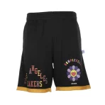 Black Takashi Murakami ComplexCon x LA Lakers M&N Basketball Shorts