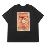 Black Takashi Murakami Flowers Collectible Trading Card Tee