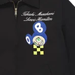 Black Takashi Murakami Lewis Hamilton Team Jacket - Image 3