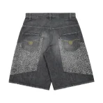 Black Takashi Murakami TMKK Denim Bermuda Short Back View