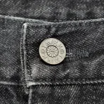 Black Takashi Murakami TMKK Denim Bermuda Short Close-Up View
