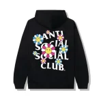 Black Takashi Murakami x Anti Social Social Club Hoodie Back