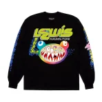 Black Takashi Murakami x Lewis Hamilton Flame Out Long Sleeve Tee