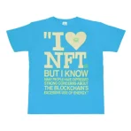 Blue Takashi Murakami I Love NFT But I Know T-shirt
