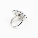 Blue/White Takashi Murakami x Liquem Flower Ring Back