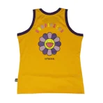 Gold Takashi Murakami x LA Lakers ComplexCon Mitchell and Ness Basketball Jersey Back