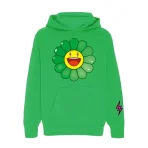 Green Takashi Murakami x J Balvin Flower Hoodie