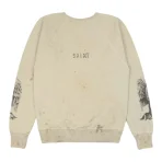 Grey Takashi Murakami x SAINT Mxxxxxx Jesus Crewneck Sweatshirt Back View