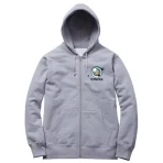 Heather Grey Takashi Murakami Eyes Zip Hoodie