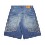 Indigo Takashi Murakami TMKK Denim Bermuda Short Back View