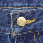Indigo Takashi Murakami TMKK Denim Bermuda Short Close-Up View