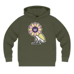 Military Green Takashi Murakami x OVO Surplus Flower Owl Hoodie