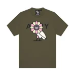 Military Green Takashi Murakami x OVO Surplus Flower Owl Tee
