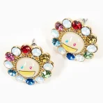 Multi-Color Takashi Murakami x Liquem Flower Earring Top