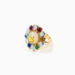 Multi-Color Takashi Murakami x Liquem Flower Ring Side