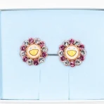 Pink-White Takashi Murakami x Liquem Flower Earring