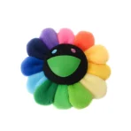 Rainbow/Black Takashi Murakami Flower Plush Pin