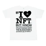 White Takashi Murakami I Love NFT But I Know T-shirt