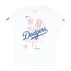 White Nike x Takashi Murakami x MLB World Tour Tokyo Series 2025 Dodgers S/S Tee Back