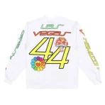 White Takashi Murakami +44 Psychedelic Race L/S T-shirt Back View