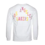 White Takashi Murakami ComplexCon x LA Lakers M&N Triangle L/S Tee Back View