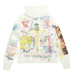 White Takashi Murakami x SAINT Mxxxxxx Graff Pullover Hoodie Back View