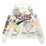 White Takashi Murakami x SAINT Mxxxxxx Graff Pullover Hoodie