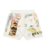 White Takashi Murakami x SAINT Mxxxxxx Graff Short Back
