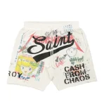 White Takashi Murakami x SAINT Mxxxxxx Graff Short