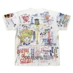 White Takashi Murakami x SAINT Mxxxxxx Graphic T-shirt Back View