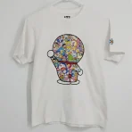 White Takashi Murakami x Uniqlo Doraemon Tokyo Tee