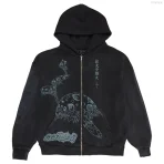 Black Cactus Jack X Fragment X Takashi Murakami Reborn Zip Hoodie