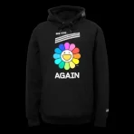 Black Takashi Murakami x Yuzu Rainbow Flower Hoodie