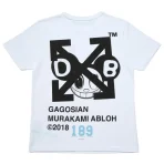 White Takashi Murakami x Off White Virgil Abloh Future History Tee Back